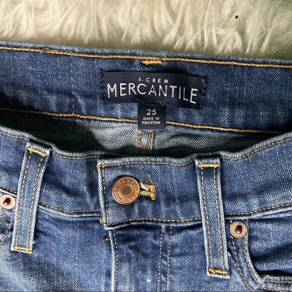J. Crew Mercantile blue jeans distressed style casual size 25 - Picture 10 of 11